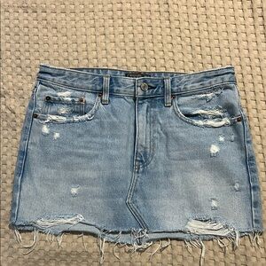 A&F Distressed Denim Mini Skirt